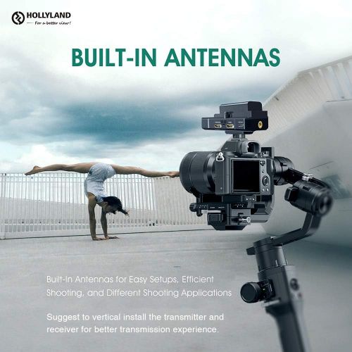  [아마존베스트]PERGEAR Hollyland Mars 300 Pro 1080p HDMI Transmission System 5G Wireless Video & Audio Transmission Built-in Antennas 300ft Transmission Range 80ms Latency APP Support Android & iOS (Tran