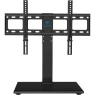 [아마존 핫딜] PERLESMITH Universal Swivel TV Stand / Base - Table Top TV Stand for 37-65 inch LCD LED TVs - Height Adjustable TV Mount Stand with Tempered Glass Base, VESA 600x400mm, Holds up to