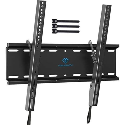  [아마존베스트]Tilting TV Wall Mount Bracket Low Profile for Most 23-55 Inch LED, LCD, OLED, Plasma Flat Screen TVs with VESA 400x400mm Weight up to 115lbs by PERLESMITH