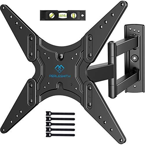  [아마존베스트]PERLESMITH TV Wall Mount for Most 26-55 Inch TVs with Swivel & Extend 18.5 Inch - Wall Mount TV Bracket VESA 400x400 Fits LED, LCD, OLED Flat Screen TVs up to 88 lbs - with HDMI Ca