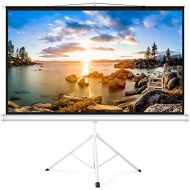 PERLESMITH Projector Screen with Stand 100 Inch 4K Ultra HD 16:9 Portable Outdoor Indoor Movie 3D Widescreen with Foldable Tripod Retractable Screen for Home Theater, Gaming, Offic
