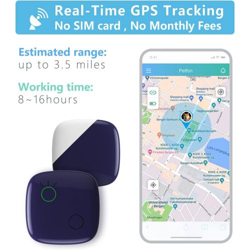  [아마존베스트]PetFon Pet GPS Tracker, No Monthly Fee, Real-Time Tracking Collar Device, APP Control for Dogs and Pets Activity Monitor(Only for Dog)