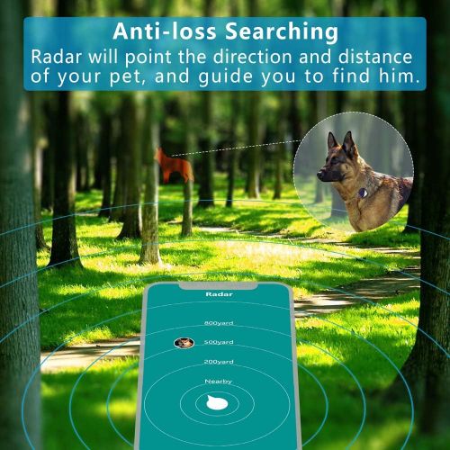  [아마존베스트]PetFon Pet GPS Tracker, No Monthly Fee, Real-Time Tracking Collar Device, APP Control for Dogs and Pets Activity Monitor(Only for Dog)