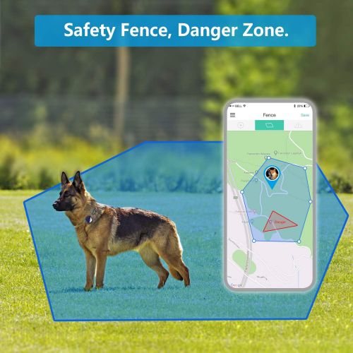  [아마존베스트]PetFon Pet GPS Tracker, No Monthly Fee, Real-Time Tracking Collar Device, APP Control for Dogs and Pets Activity Monitor(Only for Dog)