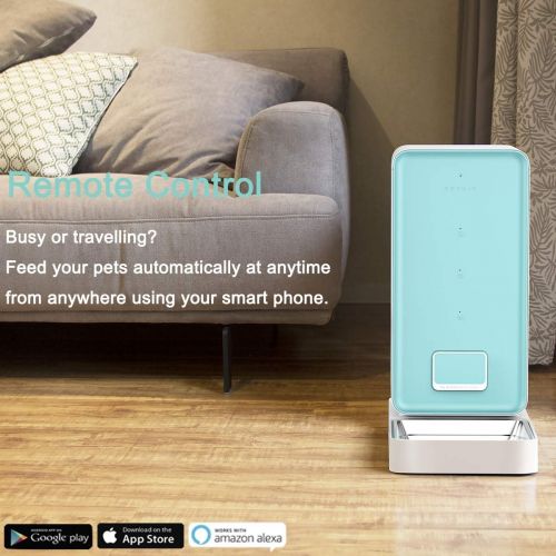  [아마존 핫딜] [아마존핫딜]PETKIT Automatic Pet Feeder Food Dispenser for Dog Cat, Cat Feeder Dog Feeder Wi-Fi Enabled App for Android, iOS and Compatible with Alexa, Timer Programmable, Portion Control