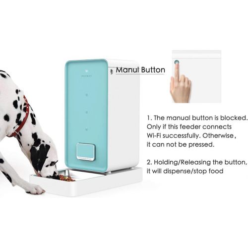  [아마존 핫딜] PETKIT Automatic Cat Feeder Pet Feeder, Smart Feed Pet Food Dispenser, Wi-Fi Enabled Dog Feeder, App for iOS Android, Work with Alexa, Portion Control, Distribution Alarm, Fresh Lo