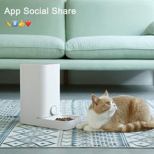  [아마존 핫딜] PETKIT Smart Feed Automatic Cat Feeder, Wi-Fi Enabled Pet Feeder, App for iPhone and Android, Work with Alexa, Portion Control, Distribution Alarms, Double Fresh Lock System Auto P