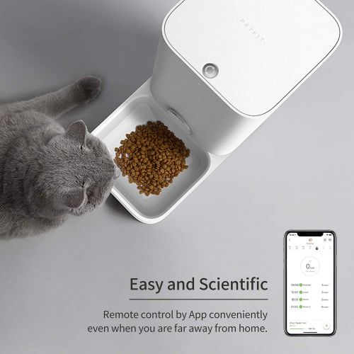  [아마존 핫딜] PETKIT Smart Feed Automatic Cat Feeder, Wi-Fi Enabled Pet Feeder, App for iPhone and Android, Work with Alexa, Portion Control, Distribution Alarms, Double Fresh Lock System Auto P