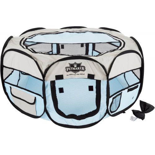  PETMAKER Portable Pop Up Pet Play Pen with Carrying Bag