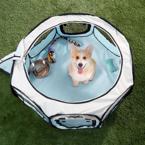  PETMAKER Portable Pop Up Pet Play Pen with Carrying Bag