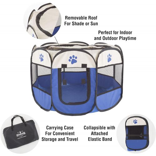  PETMAKER Pet Playpen with Carrying Case