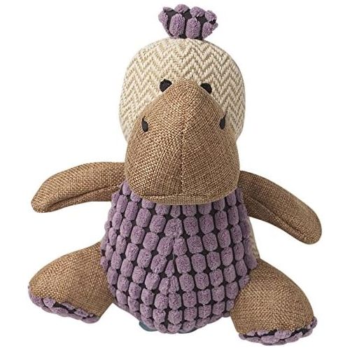  PetRageous Dinorageous Remi Dino Dog Toy, 9, Natural/Purple