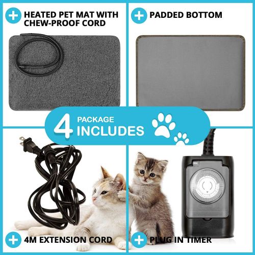  [아마존핫딜][아마존 핫딜] PETYELLA Heated Cat House with Electric Heat Mat and Plug in Timer - Keep Your Cats Warm & Dry