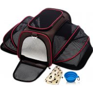 PETYELLA Expandable Pet Cat Carrier for Small Dogs and Cats - Soft Sided Crate - Airline Approved Medium Kennel Travel Bag - Fits Under or on Top of Seat - 2.8 lbs Dog Carriers with Bonus B