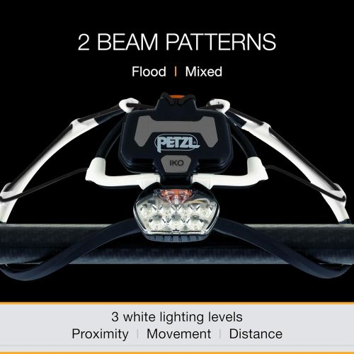  PETZL, IKO LED Headlamp with Lightweight Headband, Rear Battery Pack and 350 Lumens
