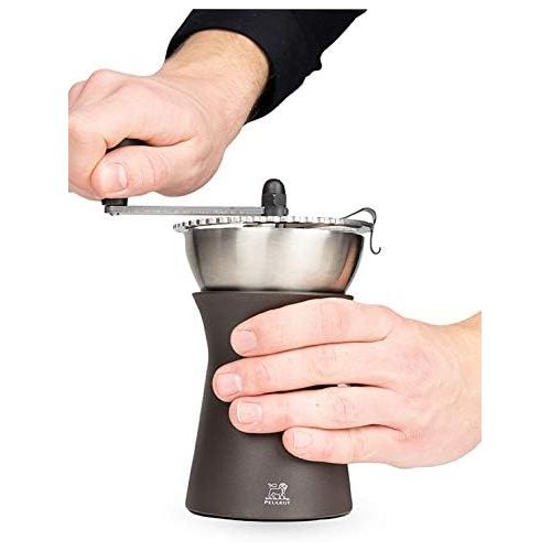  [아마존베스트]Peugeot Kronos 35853 Manual Coffee Grinder with Adjustable Grinder, Height 19 cm, Steel, Brown