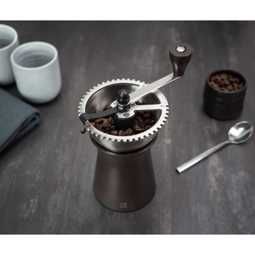  [아마존베스트]Peugeot Kronos 35853 Manual Coffee Grinder with Adjustable Grinder, Height 19 cm, Steel, Brown