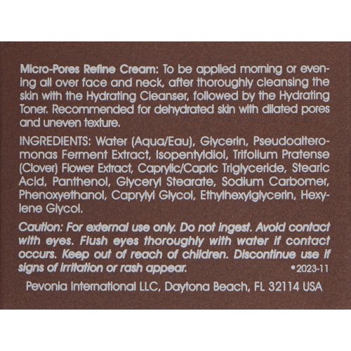  PEVONIA Power Repair Micro-Pores Refine Cream, 1.7 oz