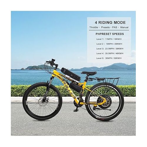 PEXMOR Electric Bike Conversion Kit, 48V 1000W /1500W 26