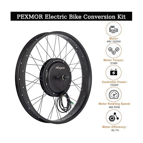  PEXMOR Electric Bike Conversion Kit, 48V 1000W 26