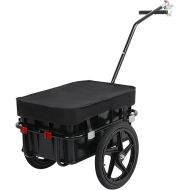PEXMOR Bike Cargo Trailer with Removable Box & Waterproof Cover, Bicycle Wagon Trailer with 16