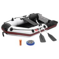 PEXMOR 1 Person 7.5FT Inflatable Dinghy Boat Fishing Tender Rafting Water Sports(Black Grey)