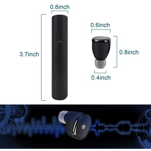  Wireless Bluetooth Earbuds,PFERDEKI Professional HiFi Stereo 2.4G Bluetooth 5.0 On-Ear Headset Magneto Charging Noise Cancelling Mini Earphones,Waterproof (Binaural Call)