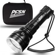 PFSN professioner Scuba Diving Lights, PFSN DF-3000 Professional Underwater Flashlight 150m Waterproof Dive Torch with Long Lasting Rechargeable Battery, Super Bright Light Great for Night Caving Ex