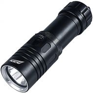 PFSN professioner Professional Diving Light, PFSN DF1200 Rechargeable Dive Flashlight IPX68 Rated Underwater 80m Waterproof Super Bright LED Torch (Stepless Dimming) Best for Scuba Diving Snorkeling