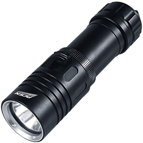  PFSN professioner Professional Diving Light, PFSN DF1200 Rechargeable Dive Flashlight IPX68 Rated Underwater 80m Waterproof Super Bright LED Torch (Stepless Dimming) Best for Scuba Diving Snorkeling