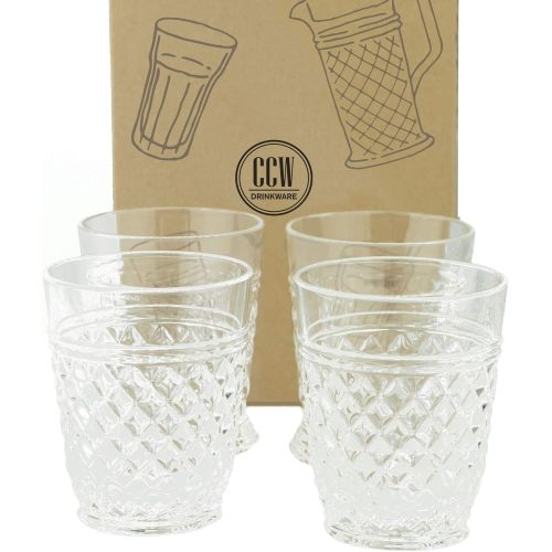  [아마존베스트]PG Drinkware Collection-Premium Quality Super Clear Acrylic 14oz Plastic Water Tumblers - Set 4