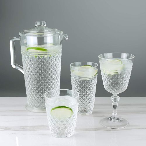  [아마존베스트]PG Drinkware Collection-Premium Quality Super Clear Acrylic 14oz Plastic Water Tumblers - Set 4