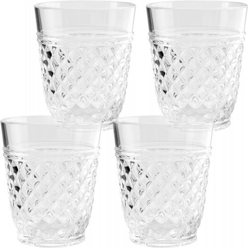  [아마존베스트]PG Drinkware Collection-Premium Quality Super Clear Acrylic 14oz Plastic Water Tumblers - Set 4