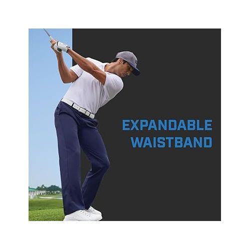  PGA TOUR Men's Flat Front Golf Pant with Expandable Waistband (Waist Size 30-44 Big & Tall)