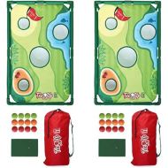 PGA TOUR Golf Kornhole Game, Chipping Practice Set for All Ages