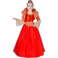 PGOND Girls Noble Red Princess Fancy Dress Halloween Costume