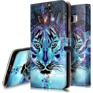 Galaxy S8 Case,Galaxy S8 Wallet Case, PHEZEN Lovely Flower Elephant Design Pu Leather Wallet Case with Card Slots Stand Book Style Folio Flip Cover for Samsung Galaxy S8, Elephant