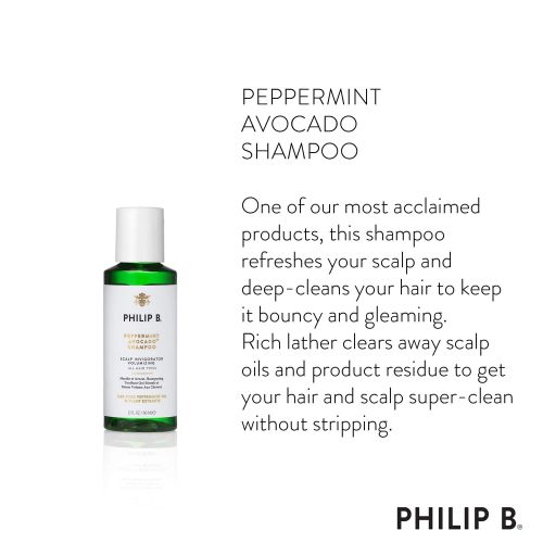  PHILIP B Peppermint and Avocado Volumizing and Clarifying Shampoo, 2 oz