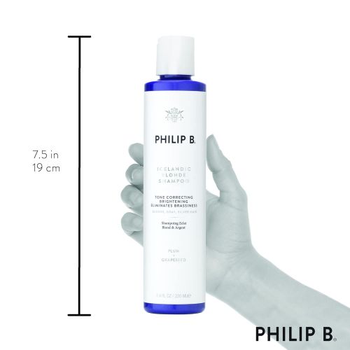  PHILIP B Icelandic Blonde Shampoo, Purple, Plum Extracts, 7.4 Fl Oz