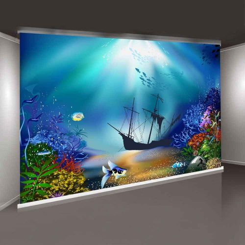  Underwater World Backdrop Cartoon Ocean Coral Fishes Photography Background Baby Kids Children Theme Party Backdrop Studio Props PHMOJEN 10x7ft GEPH009