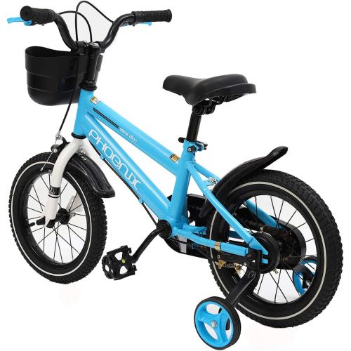  [아마존베스트]PHOENIX KAKU Kids Bike for Boys and Girls, 12 14 16 18 inch with Training Wheels, in Multiple Colors