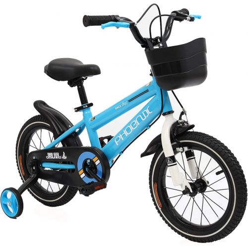  [아마존베스트]PHOENIX KAKU Kids Bike for Boys and Girls, 12 14 16 18 inch with Training Wheels, in Multiple Colors