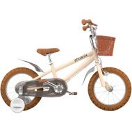 PHOENIX Vintage 14 16 18 Inch Kids Bike with Basket and Training Wheels, Handbrakes for 3-8 Years Old Girls &Boys Toddler