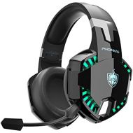 [아마존베스트]PHOINIKAS Gaming Headset with Microphone, 7.1 Stereo Surround Sound Wired Over Ear Headphone for Xbox One, PS4, PC, Laptop, Nintendo Switch and other 3.5mm devices, LED Light, Noise Isolatio