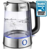 [아마존 핫딜]  [아마존핫딜]PHONECT Electric Kettle Glass Tea Kettle (BPA free), Strong Borosilicate Glass, Rapid Hot Water Heater Kettle with Dual LED Indicator System, British Strix for Boil Dry Protection and Auto