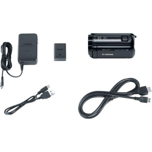  [아마존베스트]Photo4Less Canon VIXIA HF R800 Camcorder (Black) + SanDisk 64GB Memory Card + Digital Camera/Video Case + Extra Battery BP-727 + Quality Tripod + Card Reader + Tabletop Tripod/Handgrip - Delu