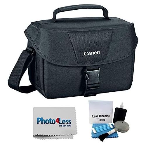  [아마존베스트]Photo4Less Canon Genuine Padded Starter Digital SLR Camera Lens Case Gadget EOS Shoulder Bag For T3 T3i T4i T5 T5i SL1 70D 60D 50D 7D 6D + Photo4less Cleaning Cloth and Camera & Lens 5 Piece