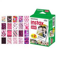 PHOTO4LESS Fujifilm instax Mini Instant Film (20 Exposures) + 20 Sticker Frames for Fuji Instax Prints Sweet 16 Package