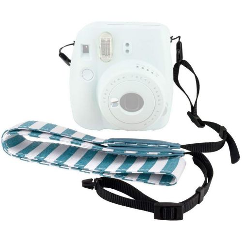  PHOTO4LESS Fujifilm Instax Mini Twin Pack Instant Film (20 Exposures) + Hard Glitter Case (Cobalt Blue) + Scrapbooking Album + Striped Strap + Camera Sticker + Lens Filters + 20 Sticker Frame