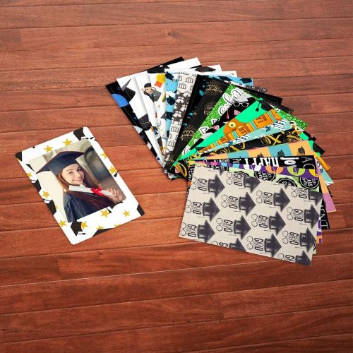  PHOTO4LESS Fujifilm instax Mini Instant Film (20 Exposures) + 20 Sticker Frames for Fuji Instax Prints Graduation Package + Cleaning Cloth ? Deluxe Accessory Bundle